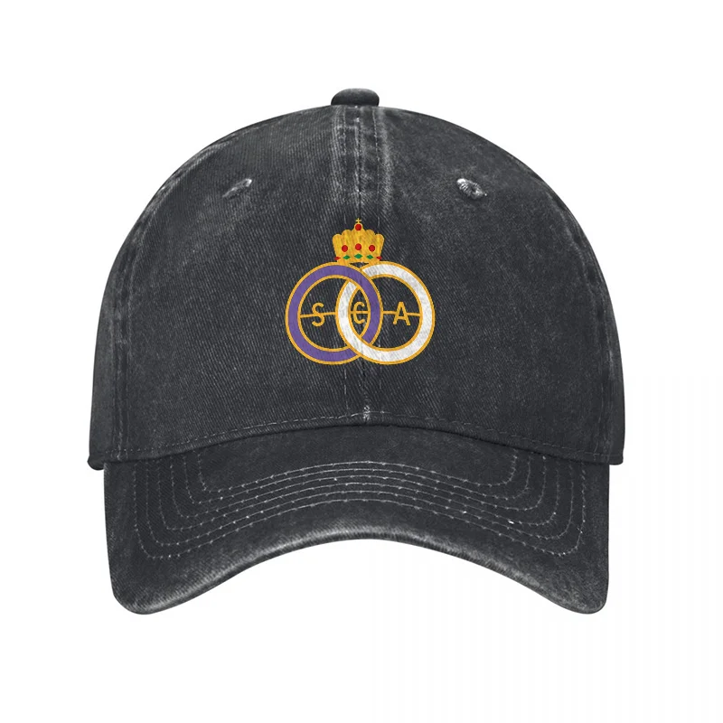Gorra de Béisbol de Lona Lavada con Logotipo SOGA Crown, Estilo Vintage, Diseño Bordado, Ajustable, Unisex, Estilo Urbano