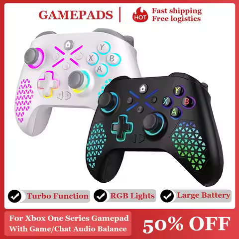 2.4G Wireless Gamepad For Xbox One/xbox Series X/S/PC Multi-Function RGB Light Joystick Six Axis Gyroscope Game Controller