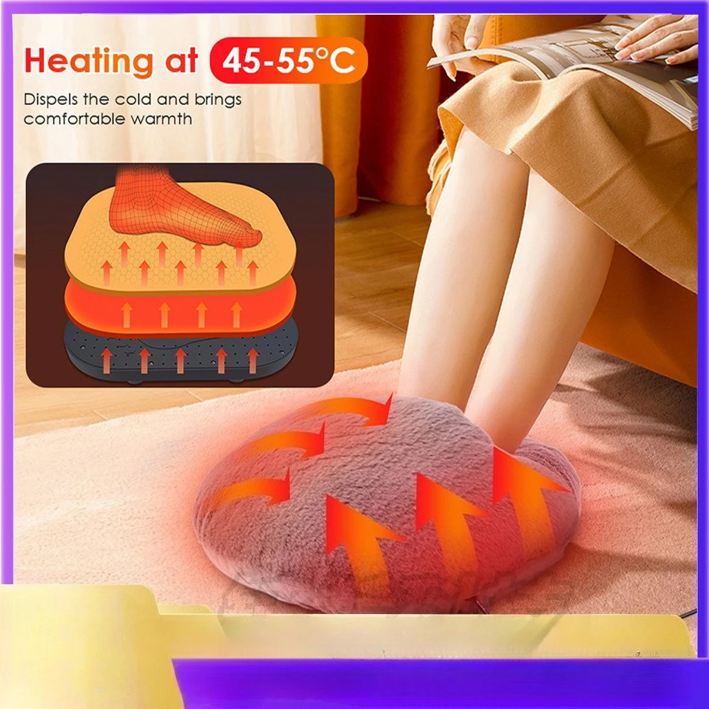 

USB-грелка для ног, плюшевый коврик с подогревом, для общежития и дома, зимнее незаменимое устройство, постоянная температура