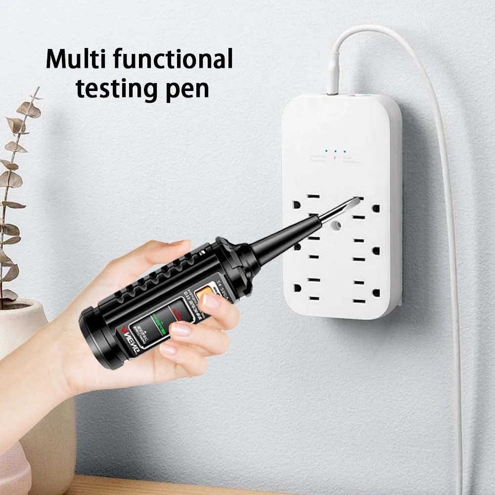 24-250V Professional AC Voltage Detection Pen Highlight Color Light Electrician Screwdriver NCV Electricity Pen Electrical Tools