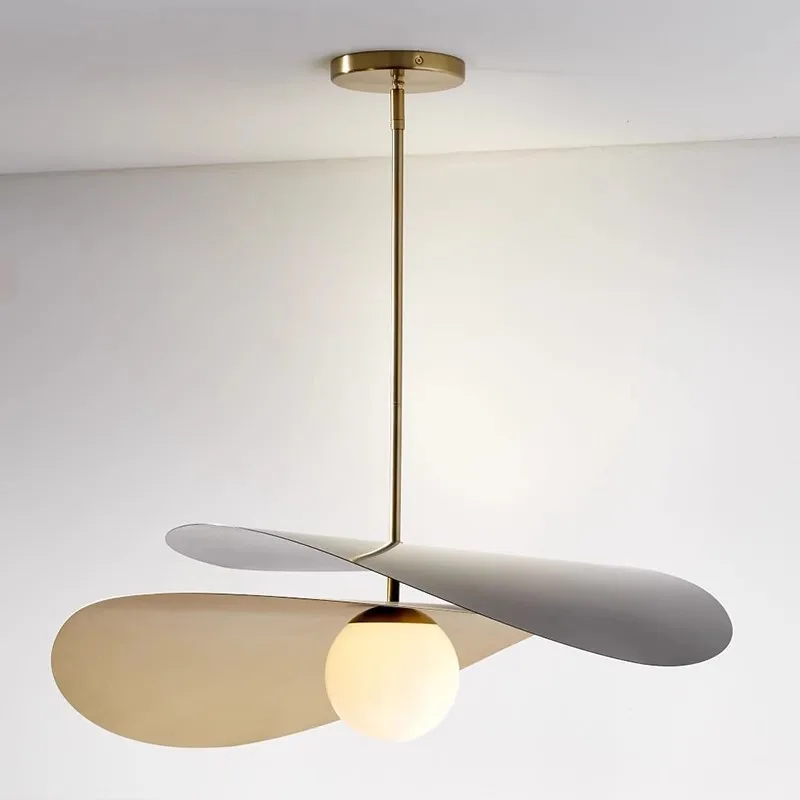 Nordic Art Luxury Iron Chandelier Gold LED Round Design Adjustable Height Easy Installation 3-Year Warranty Hanging Light Decor