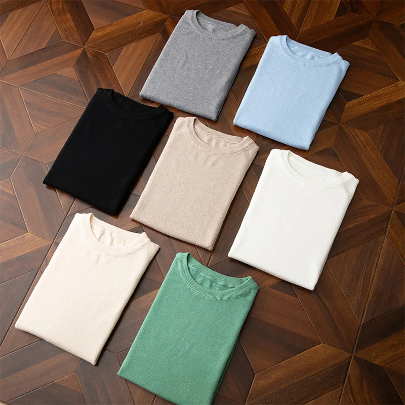 

Men's round Ne Knitted ort Sve Sweater Andy Fce Pullover Busin Base Layer irt plus Size Autumn Winter New Sle