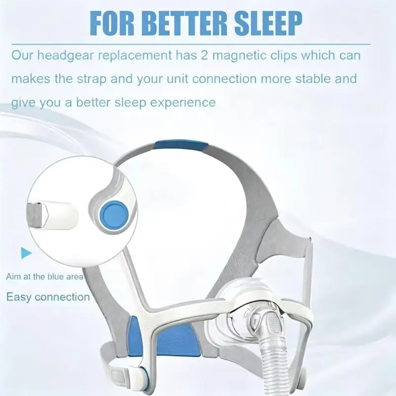 1 Stück CPAP-Nasenmaske mit Kopfband, Rahmen, Schlauch und Polster, CPAP-Maske, Nasenpolster, geeignet für Airfit N20, DIY-Zubehör. – Detail 8
