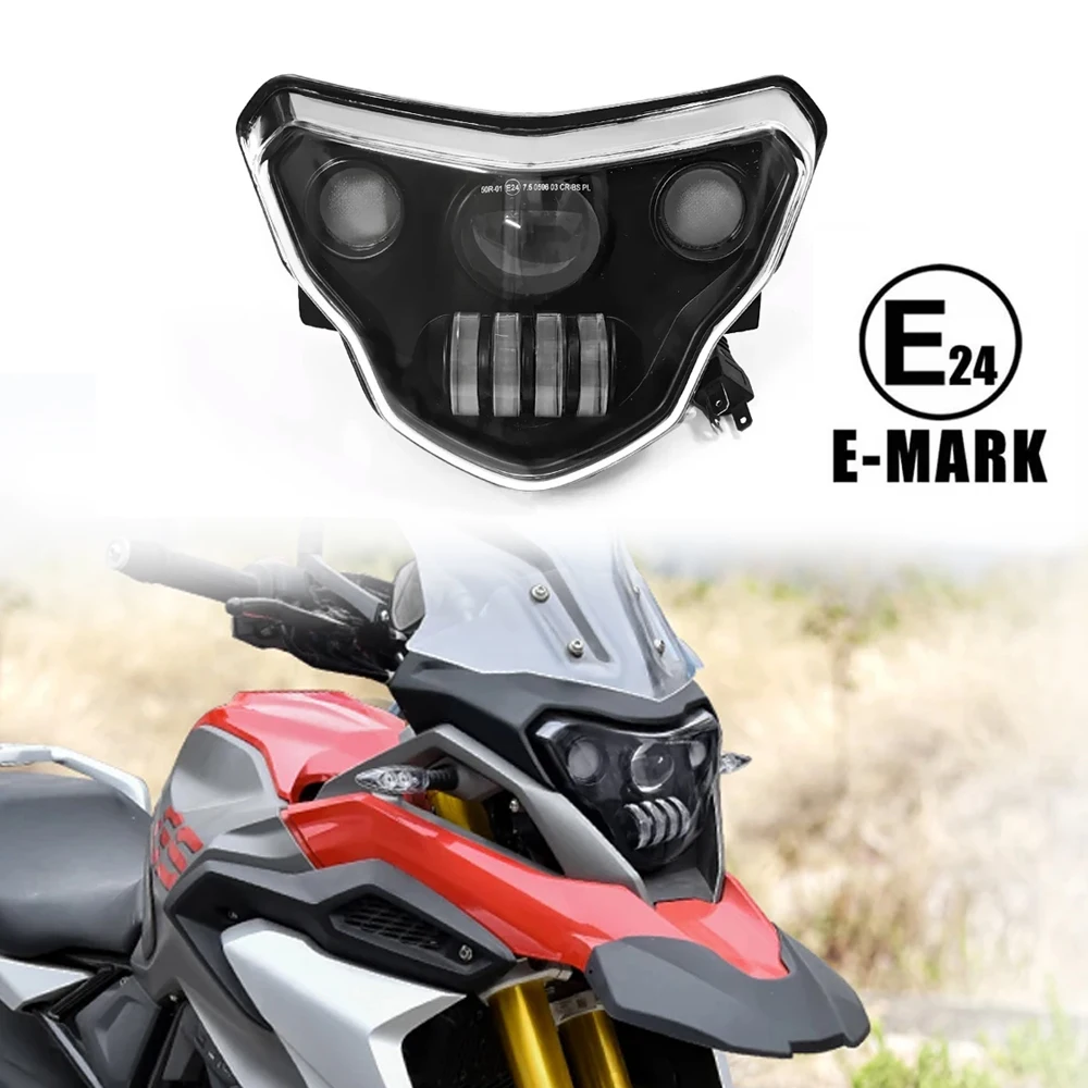 E24 Motorcycle LED Headlights For BMW G310GS G310R G 310 GS R 310GS 2016-2024 Head Light With Devil Eyes Assembly Kit
