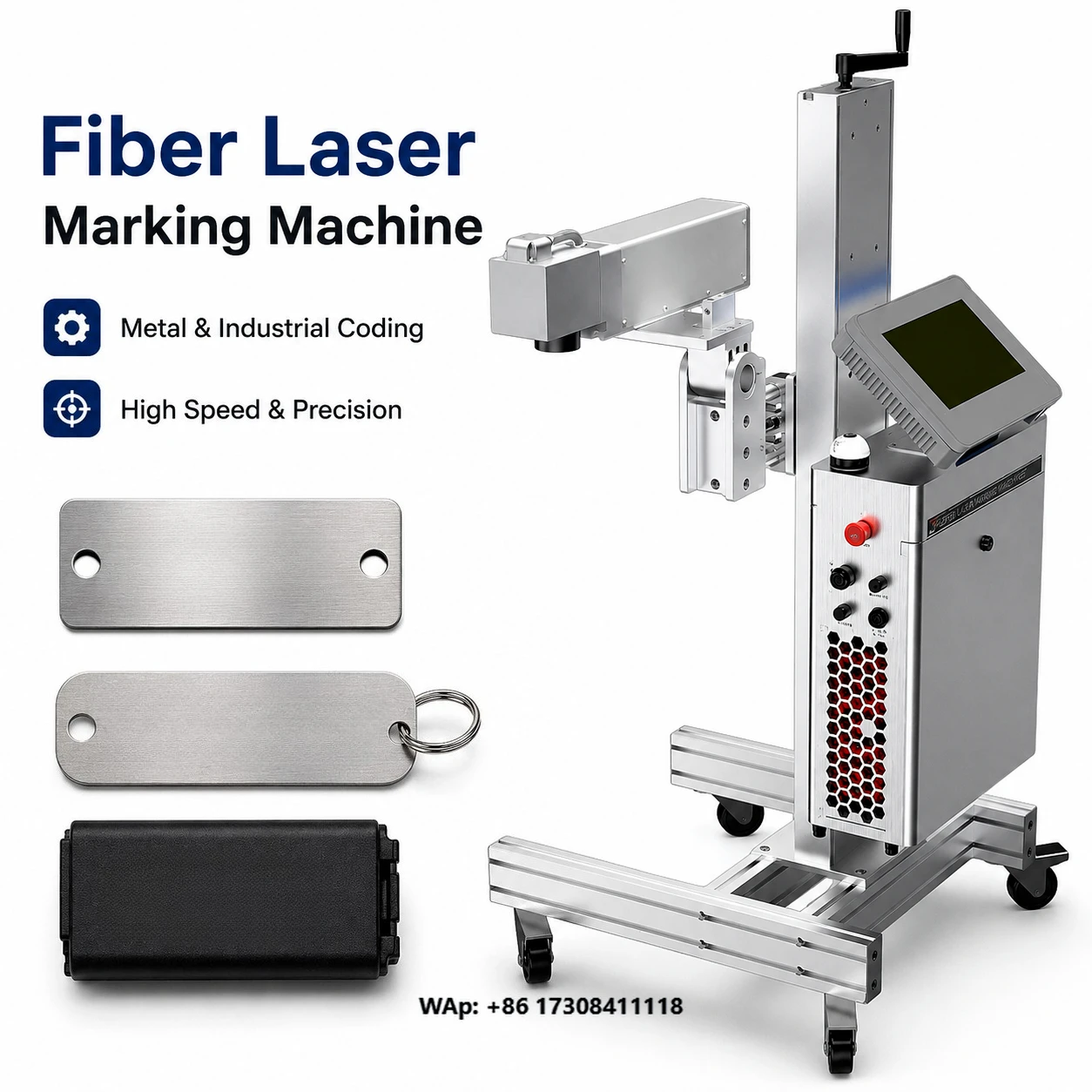 ANTIAN 100W Mopa Fiber Marking Machine for Precise, High-speed Engraving on Metals, Plastics, and Ceramics