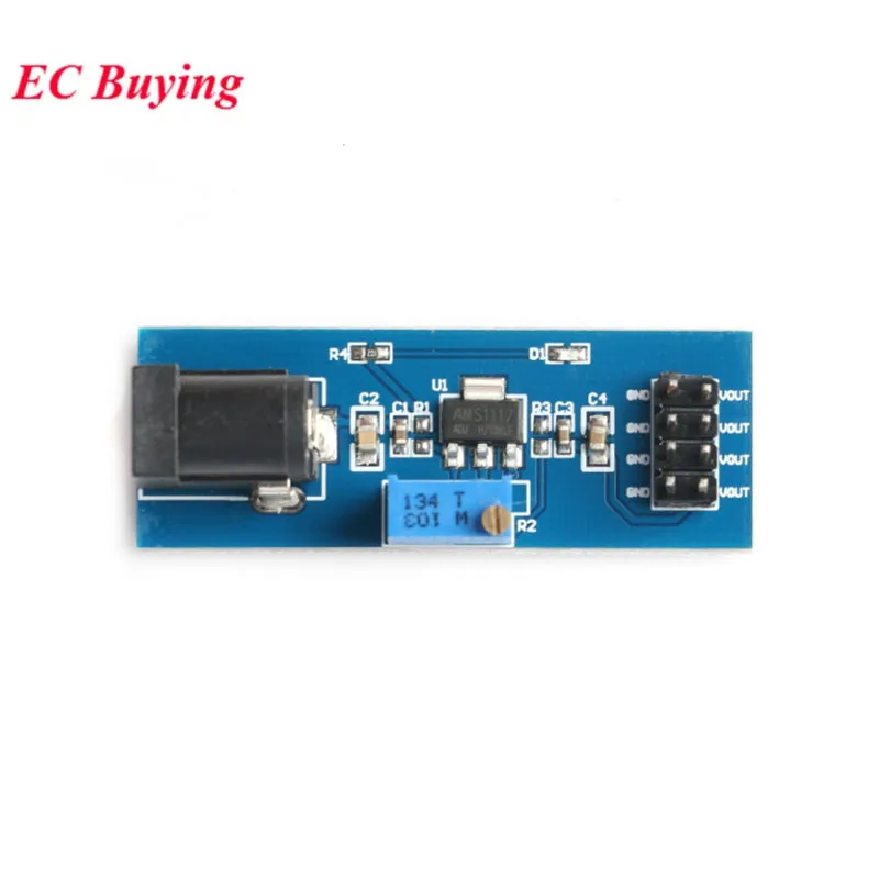 10Pcs/1pc LM1117 AMS1117 4.5-7V to 1.2V 1.5V 1.8V 2.5V 3.3V 5V DC-DC ADJ Adjustable Step down Buck Power Module DC Jack Switch