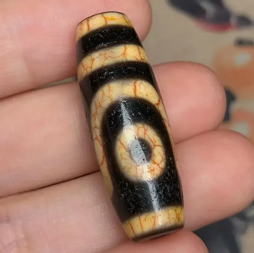

Himalayan Ancient Tibetan DZI Beads Old Agate 2 Eye Totem Amulet Pendant