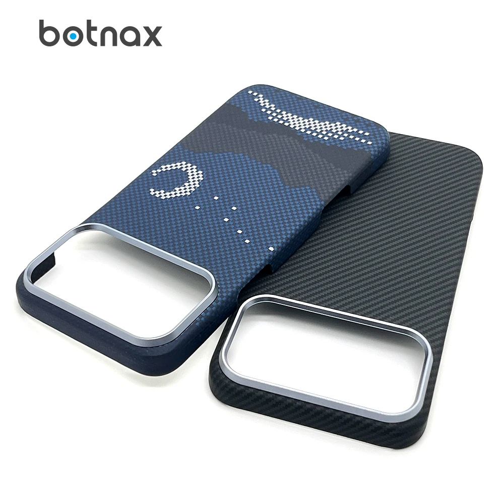 Magnetic Carbon Fiber Case for iPhone 18 Pro Max Anti-Scratch 17 Pro Aramid Kevlar Cover Compatible for Magsafe Skin Funda Coque