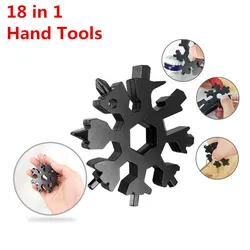 Universal Portable 18-in-1 EDC Snowflake Torque Wrench Multi-tool Stainless Steel Tools Set Multifunction Hand Tools Manual Tool