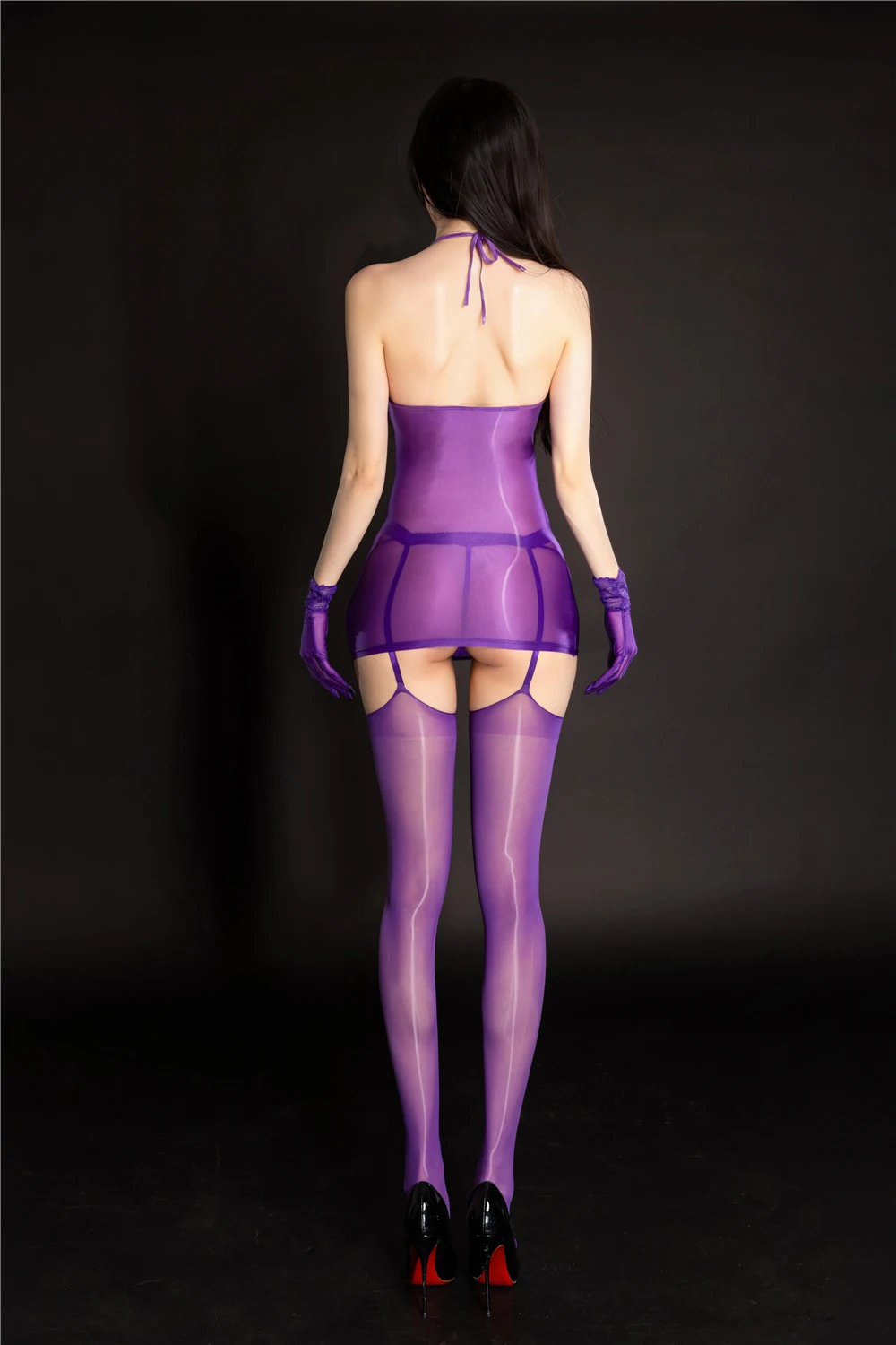 Sexy femmes dentelle pansement évider poitrine crayon robe sangle robes moulantes pure voir à travers paquet hanche Mini robe