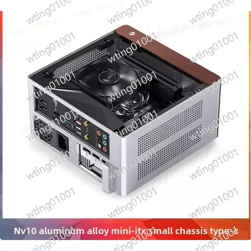 for NV10 Aluminum ITX Mini PC Case A4 Small Form Factor Chassis Desktop Computer Case for Gaming HTPC Portable DIY Build