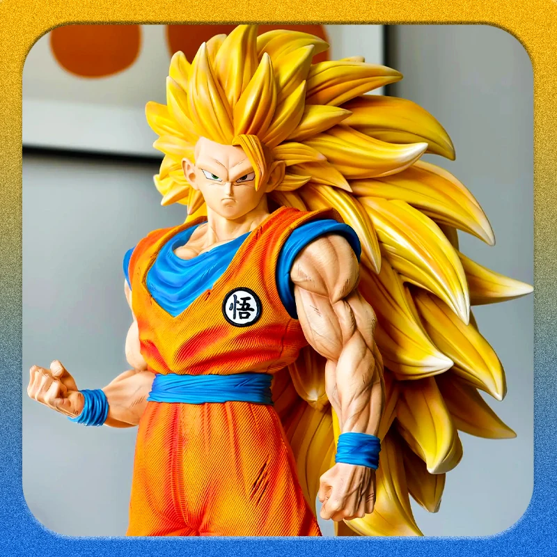 

30cm Seven Dragon Ball Pvc Super Saiya Yellow Hair Super Three Sun Wukong Gk Hand Animation Peripheral Model Sculpture Toy Gift