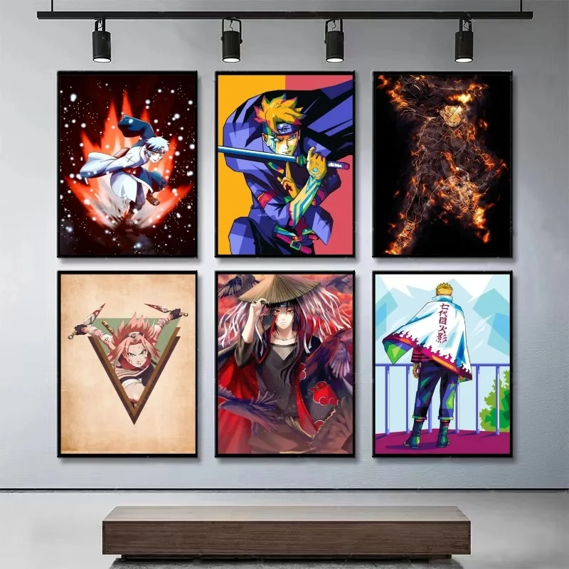 

Anime Peripheral Canvas Painting Colorful Naruto Hanging Figure Picture Aesthetic Poster Art Wall Home Kids Bedroom Decoration