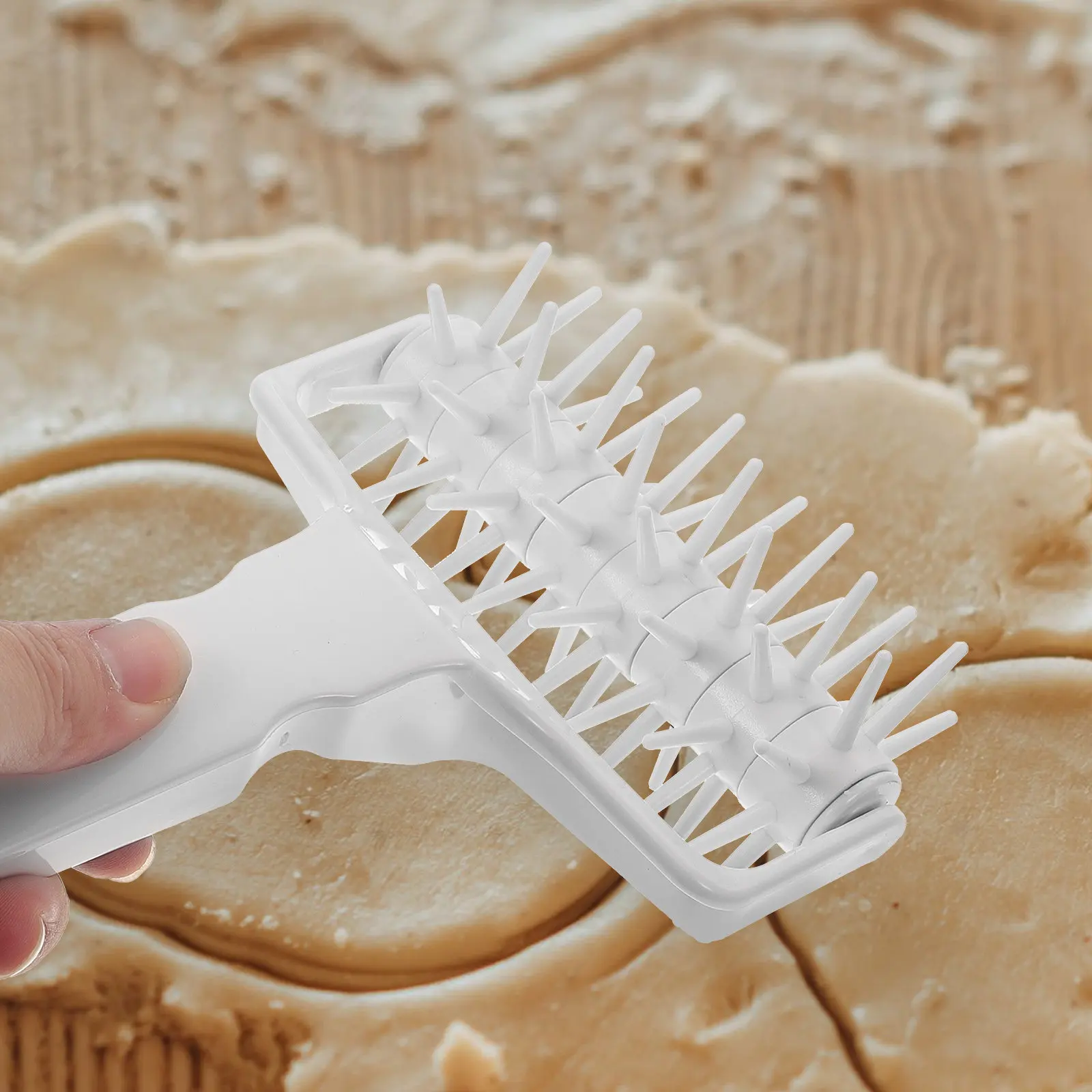 1Pcs Pizza Dough Roller Tool with Smooth Non-Stick Surface for Pizza Making Pastry Noodles Bread Baking Hole Puncher