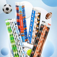 12Pcs Football Wooden Pencils Kids Soccer Sport Theme Birthday Party Favors Boy Back To School Gift Pinata Fillers Supplies