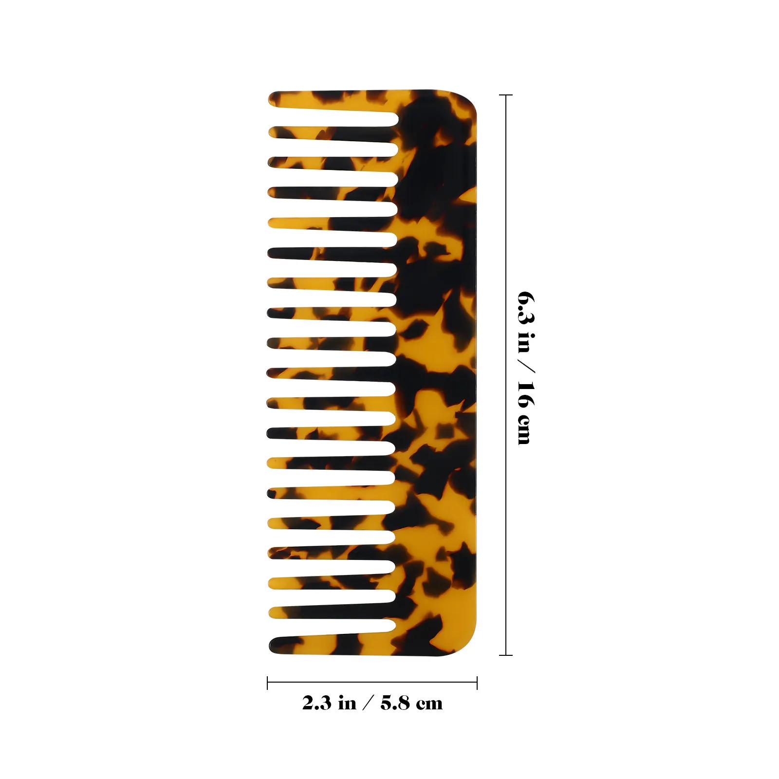 2Pcs Marble Pattern Wide Tooth Comb for Hair Detangling Styling Large Size Strong Acetate Material Wet Dry Use Curly Straight