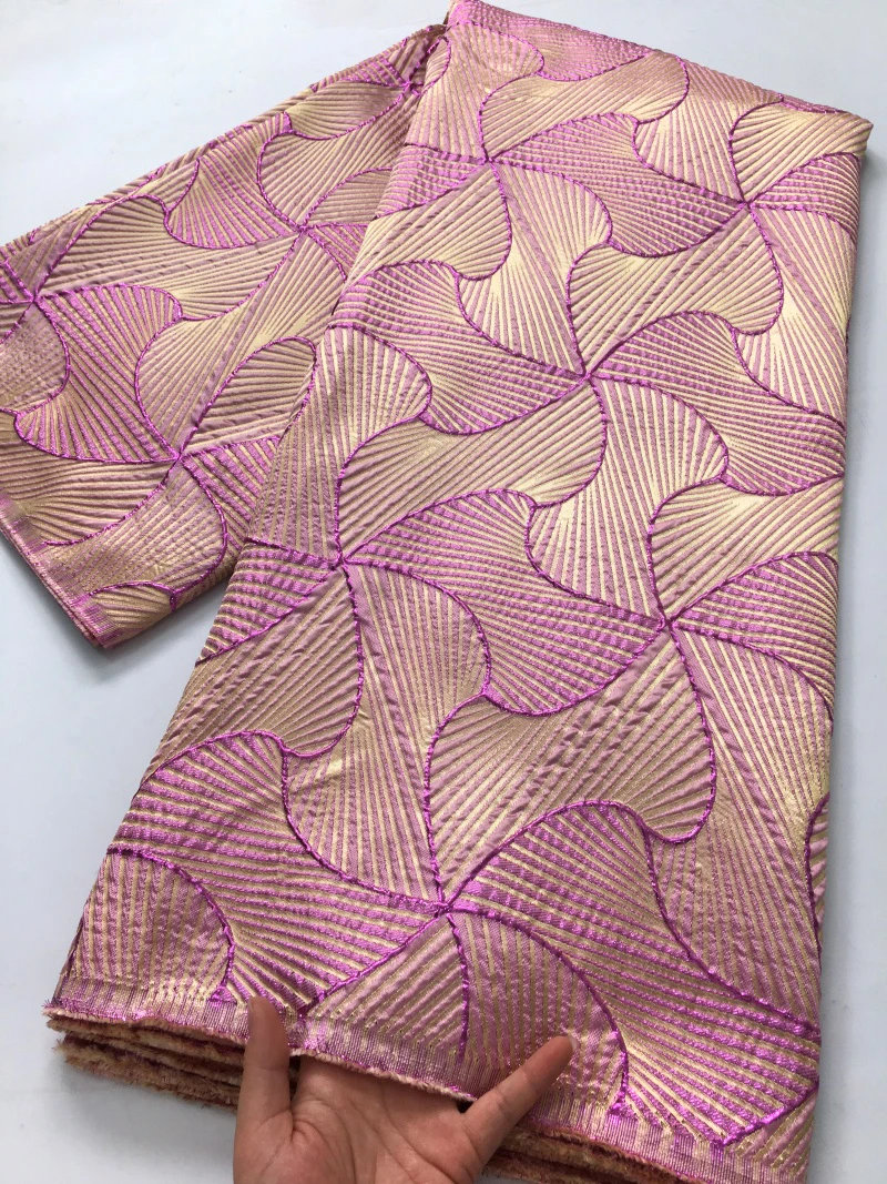 

Нигерийская парчовая кружевная ткань 2,5 ярда, высокое качество, 2025 г., африканская позолоченная жаккардовая кружевная ткань для шитья, элегантные вечерние платья 4283