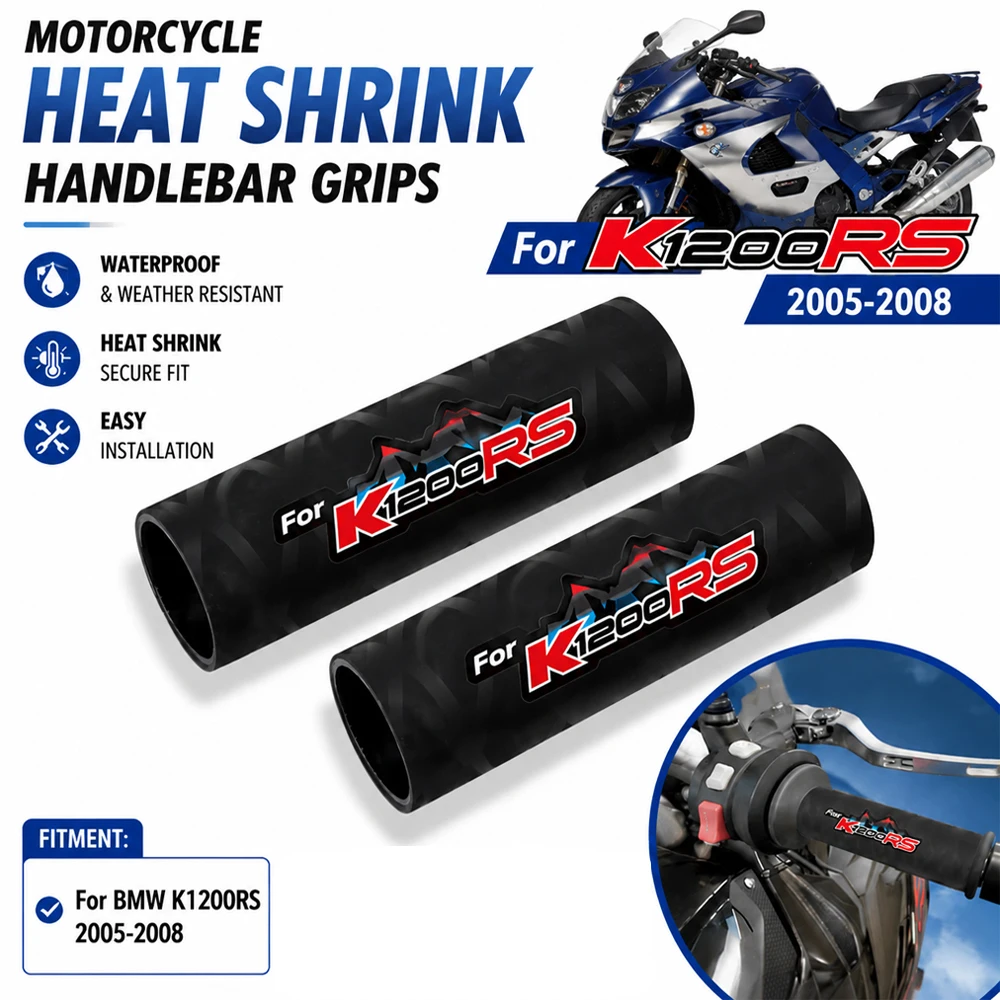 

Motorcycle Heat Shrinkable Grips Rubber Non-slip Handlebar Cover For BMW K1200RS K 1200 RS K1200 R Sport 2002-2008 Accessories
