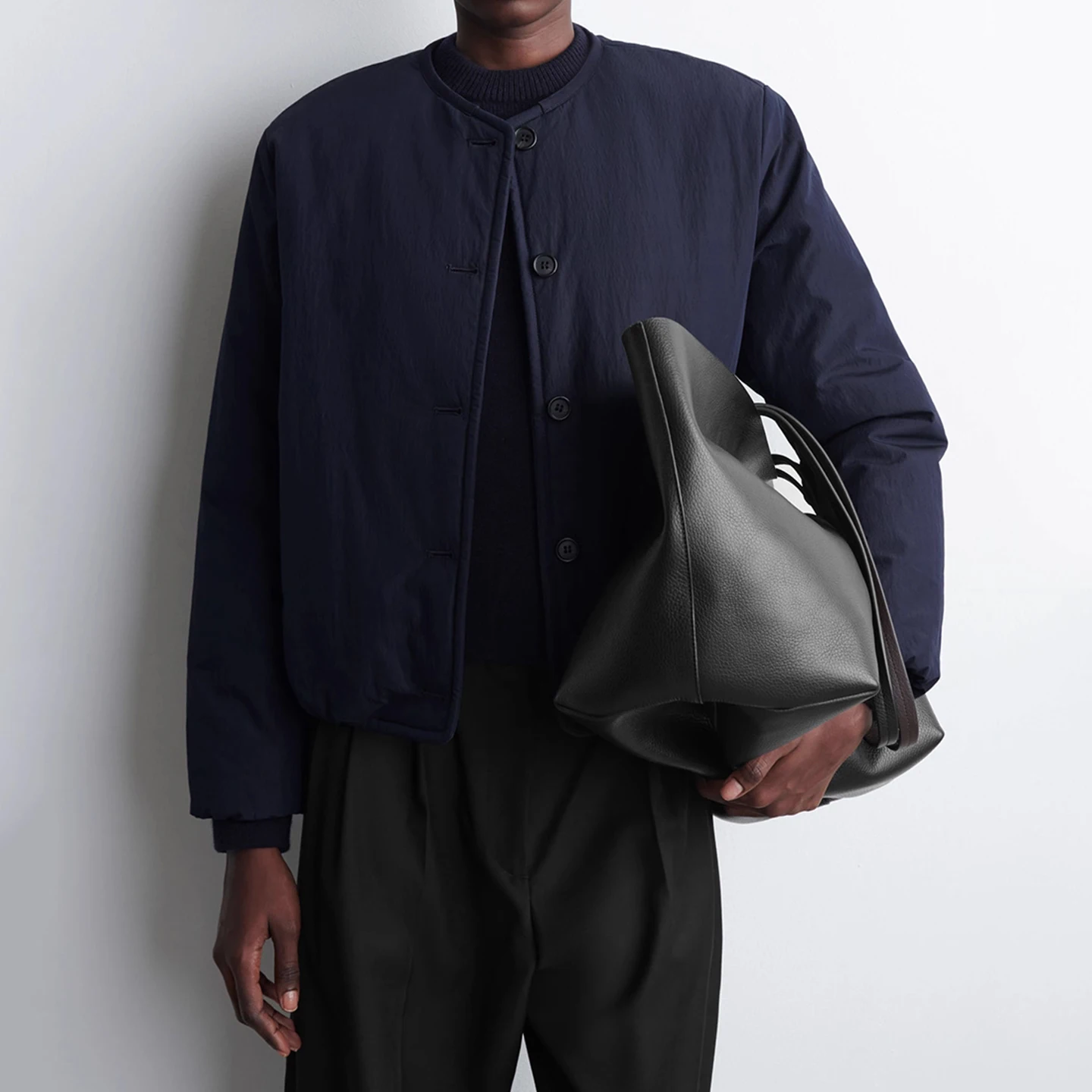 معطف داخلي مستدير Ne Button ملابس خارجية نسائية لشتاء 2025 وصل حديثًا ماركة Z قطع مستقيمة طويلة...