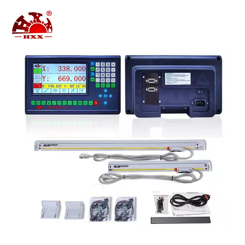 HXX 2 Axis Digital Readout DRO GCS903 and Optical Linear Scale System for Mini Lathe Machine Metal/Cnc Edm Machine