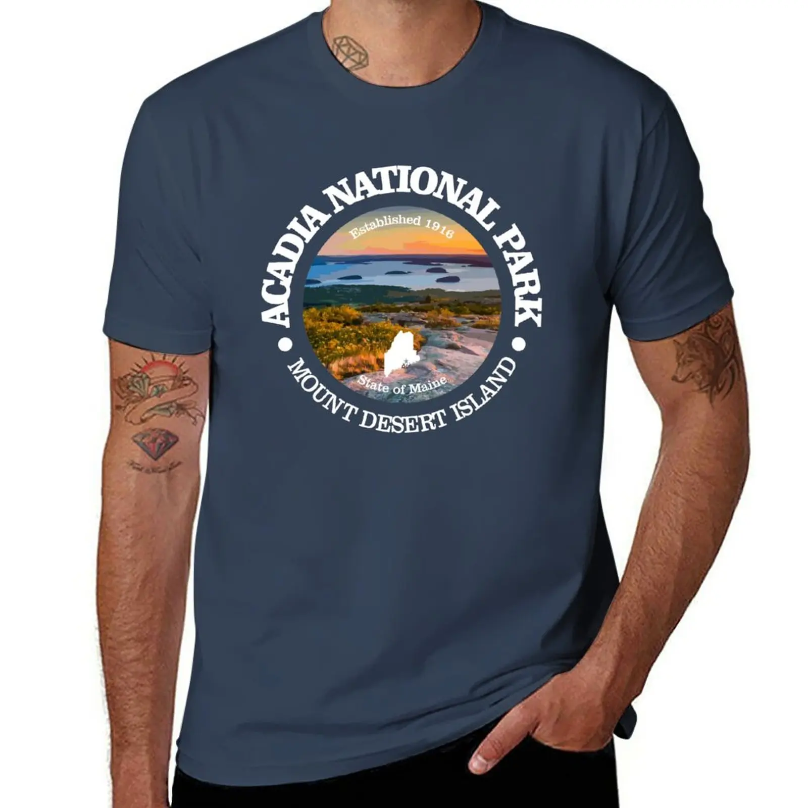 

New Acadia National Park (NP) T-Shirt boys t shirts summer tops hippie clothes t shirt man fruit of the loom mens t shirts