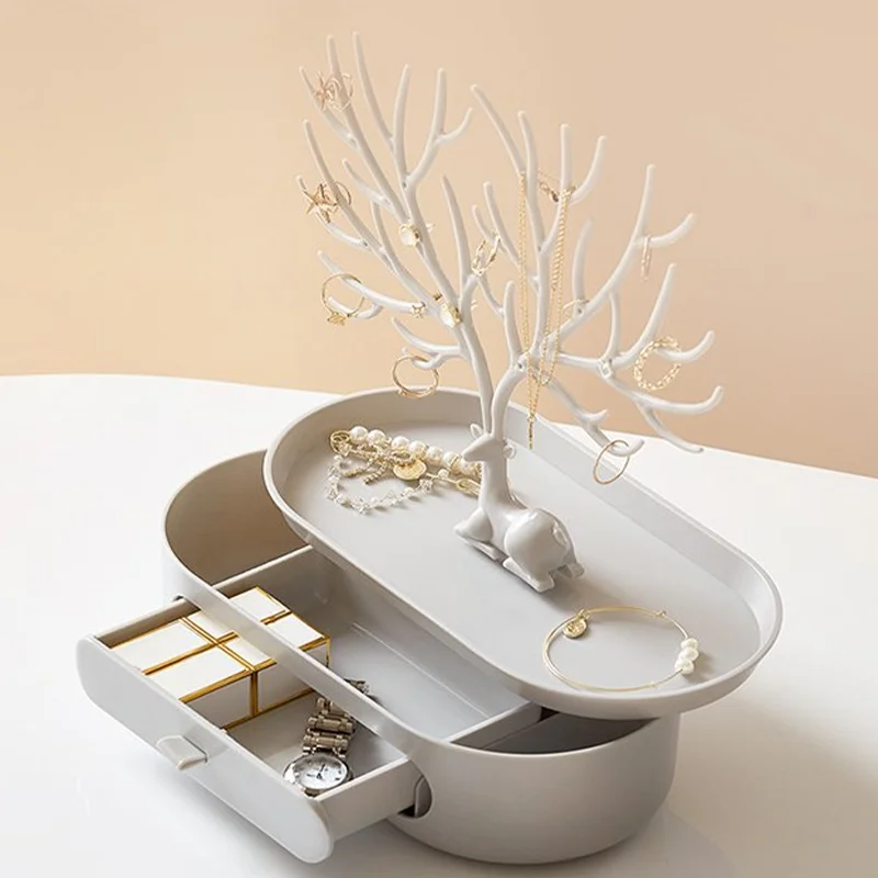 Jewelry Storage Rack Deer Jewelry Display Stand Earrings Necklaces Rings Bracelets Tray Tree Storage Shopwindow Racks Organizer