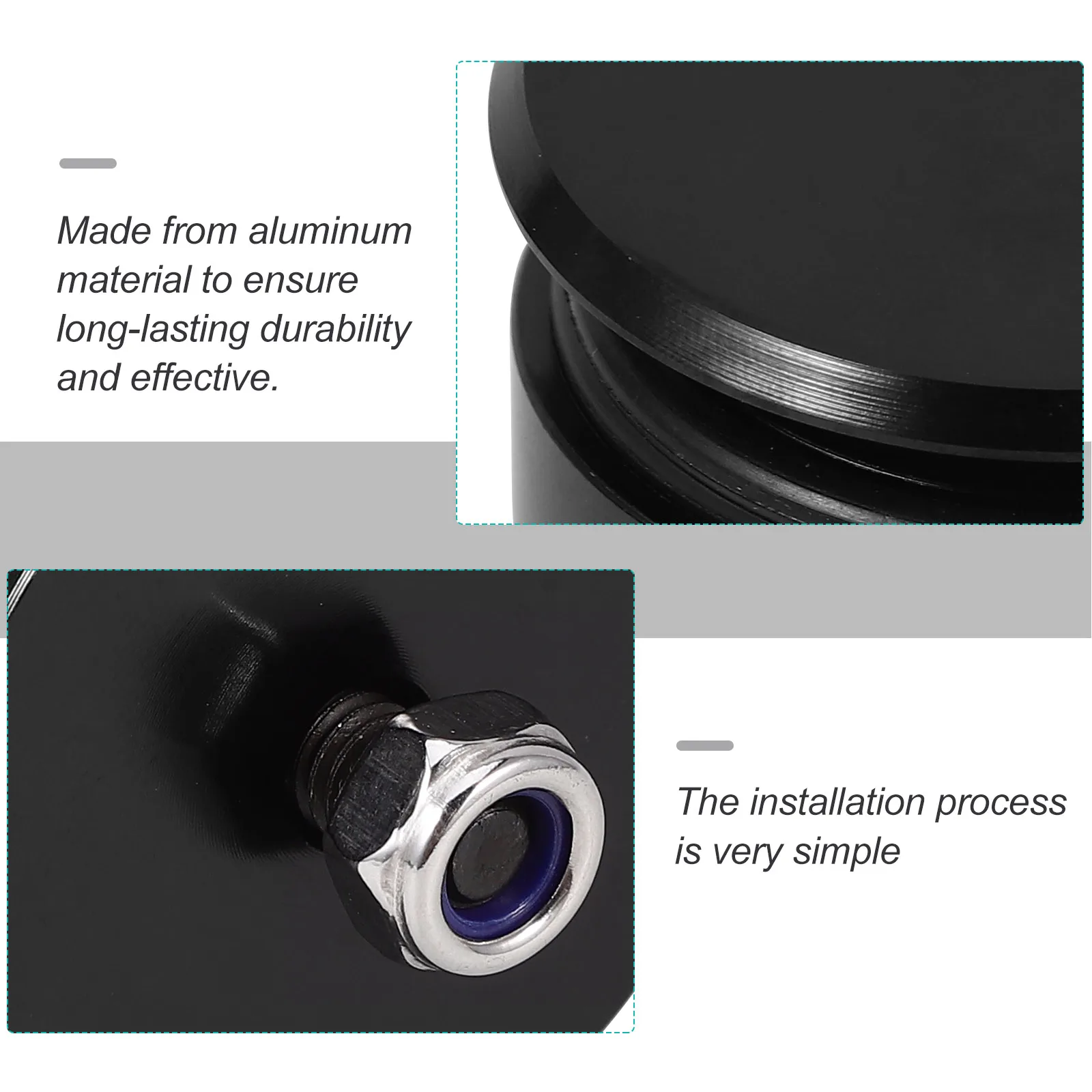 

Rear Windshield Wiper Cover Black Aluminum Car Accessories Wiper Arm Plug Grommet Cap Easy Install Stylish Design Durability