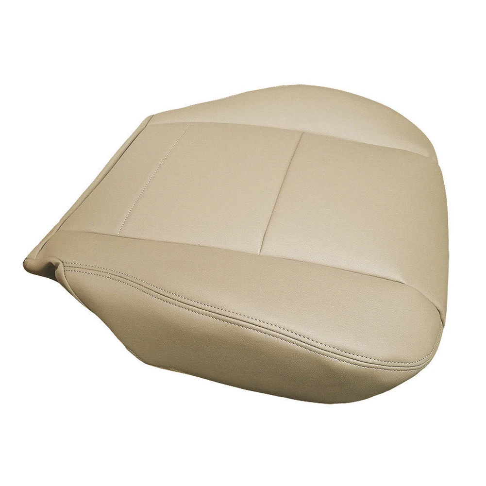 Car Driver Bottom Seat Cover Decoration Fit for Toyota Tundra Sequoia 2000 2001 2002 2003 2004 Beige PU Leather