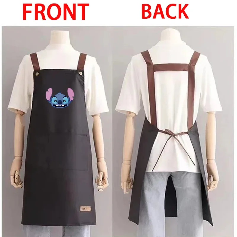 Snoopy Kitchen Apron Waterproof Ladies Men Home Aprons Wipeable Oil Resistant Baking BBQ Restaurant Cafe Aprons Birthday Gift