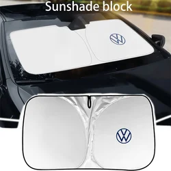 Car Windshield Sun Shade Visor UV Protection Shield For VW Golf Jetta Beetle CC EOS GTI R32 MK4 golf 4 motion MTM Blue Motion