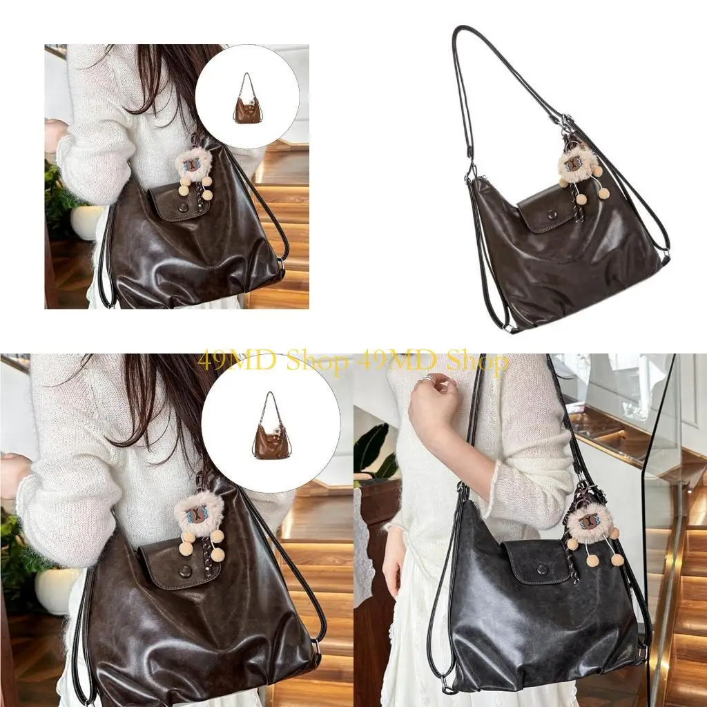 

49MD Contemporary Women's Convertible Shoulder Bag Premium PU Leather Backpacks Spaicous Interior Perfect For Travel Essential