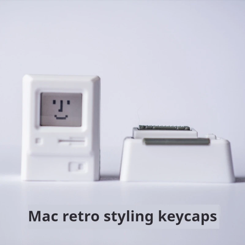 Mac Keycaps Fc Red And White Machine Keycaps tastiera meccanica 80s Mac Macintosh Retro personalizzato trasparente Cute Keycaps