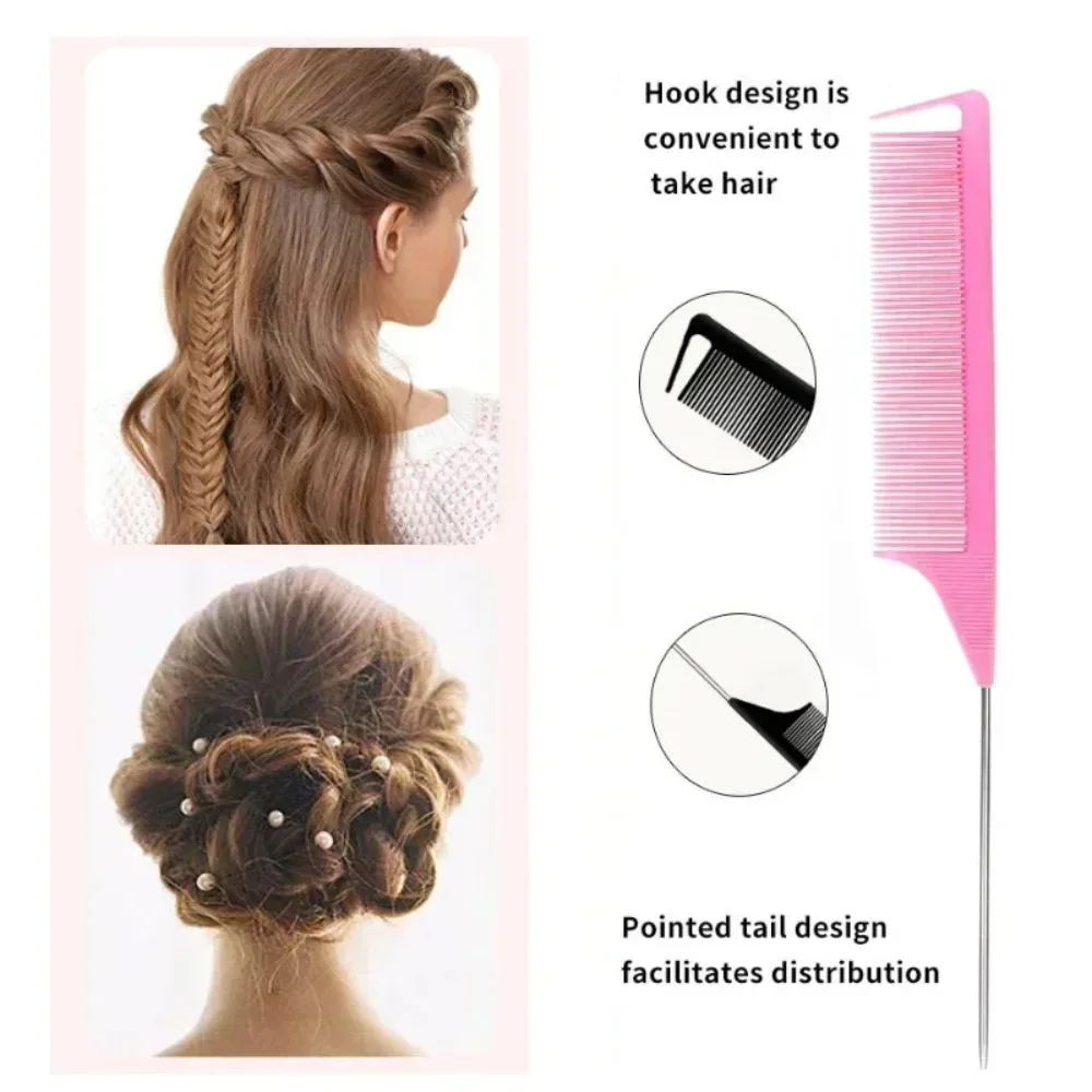 3pcs/lot Double Sided Edge Control Hair Comb Hair Styling Hair Brush Accessories New Brush Comb Styling Partition Comb image 4