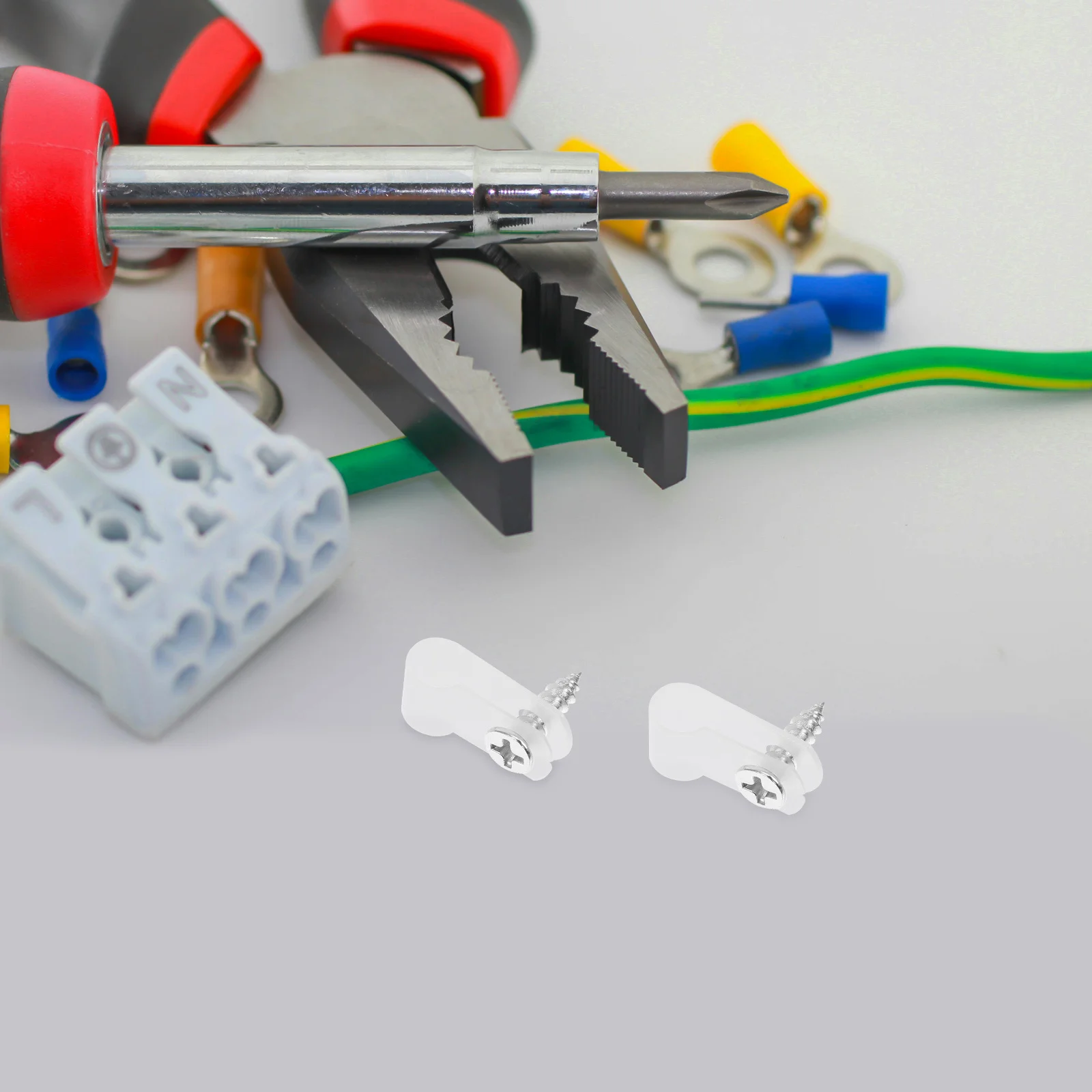 

100pcs Rope Light 1/4 Inch White Mounting Clips For Cable Management Outdoor Indoor String Lights Led Patio Wire Organization