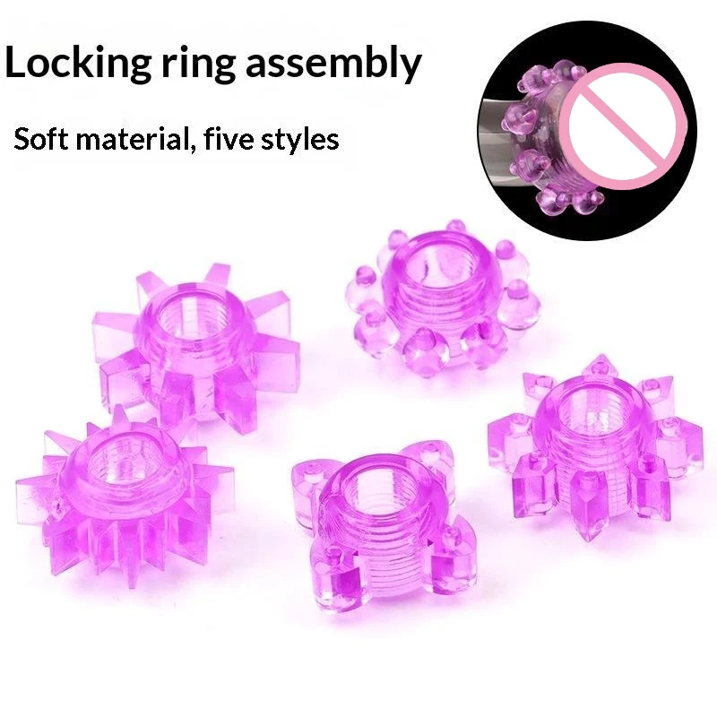 convenientSilicone Cock Ring Premature Ejaculation Delay 1/5Pcs Discreet Package Male Intimate Impotence Aid for Adult Gift - view 2