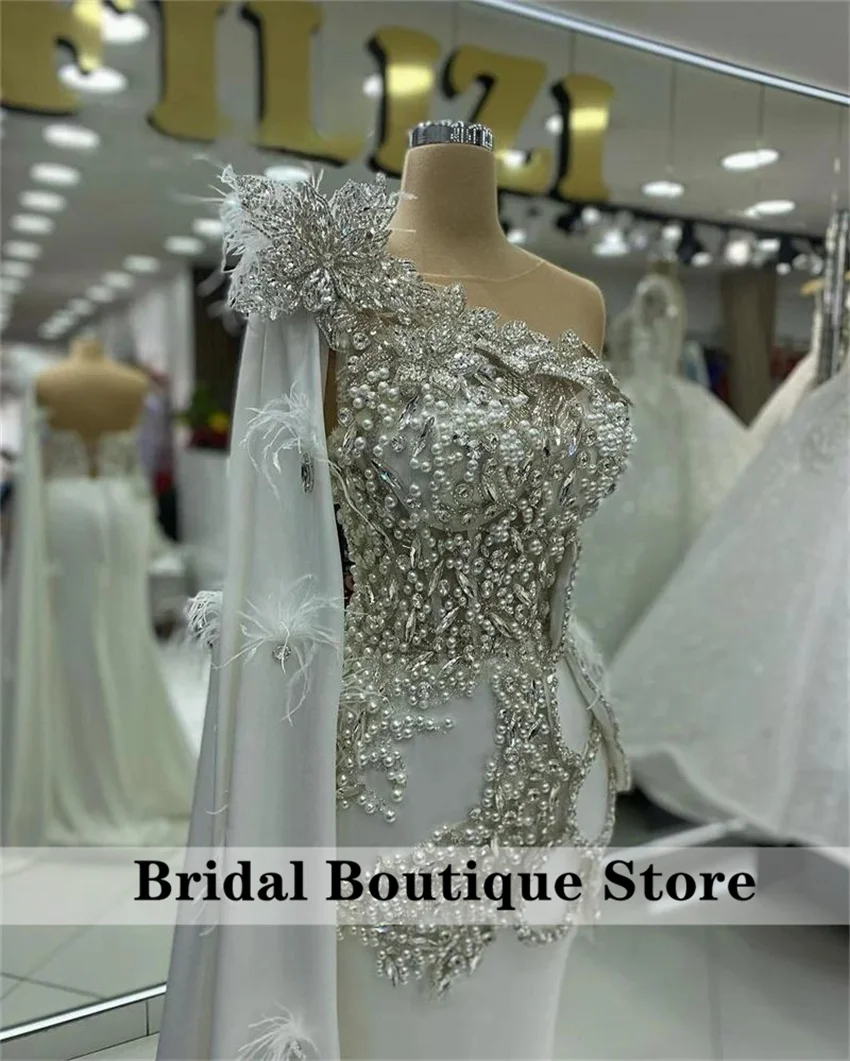 Robes de soirée blanches perles cristaux diamants robes de fête de mariage à lacets Corset robe fête d'anniversaire personnalisé