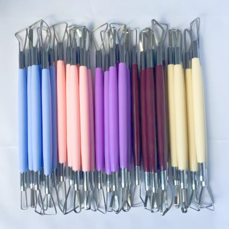 6 pieces of stainless steel double head pottery carving knife DIY handmade fruit and vegetable sculpture tools