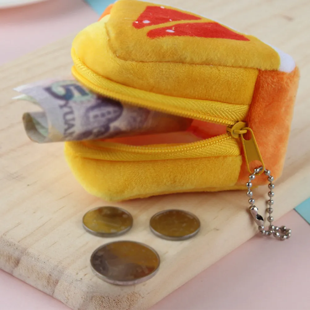 4Pcs Fruit Coin Purse Creative Three-Dimensional Shape Mini Wallets Zipper Closure Perfect for Coins Cash Keys Daily Use