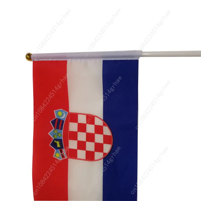 クロアチア手旗 クロアチア国旗 小型ミニ手持ち旗 10枚入り 14x21cm ワールドカップ スポーツイベント応援用手持ち旗