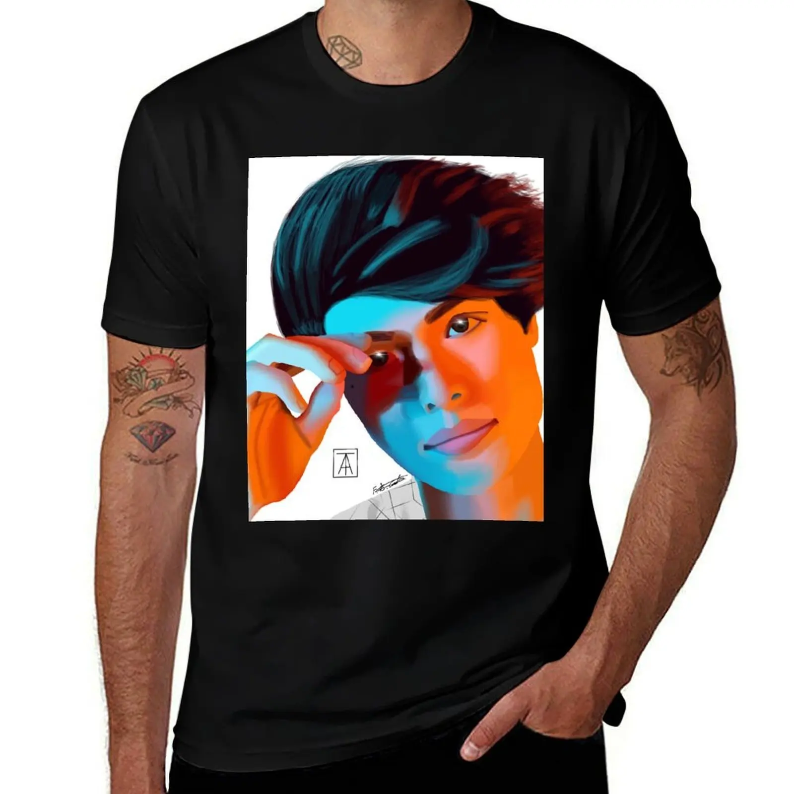 Alex Stokes T-Shirt Modern Print Casual T-Shirt