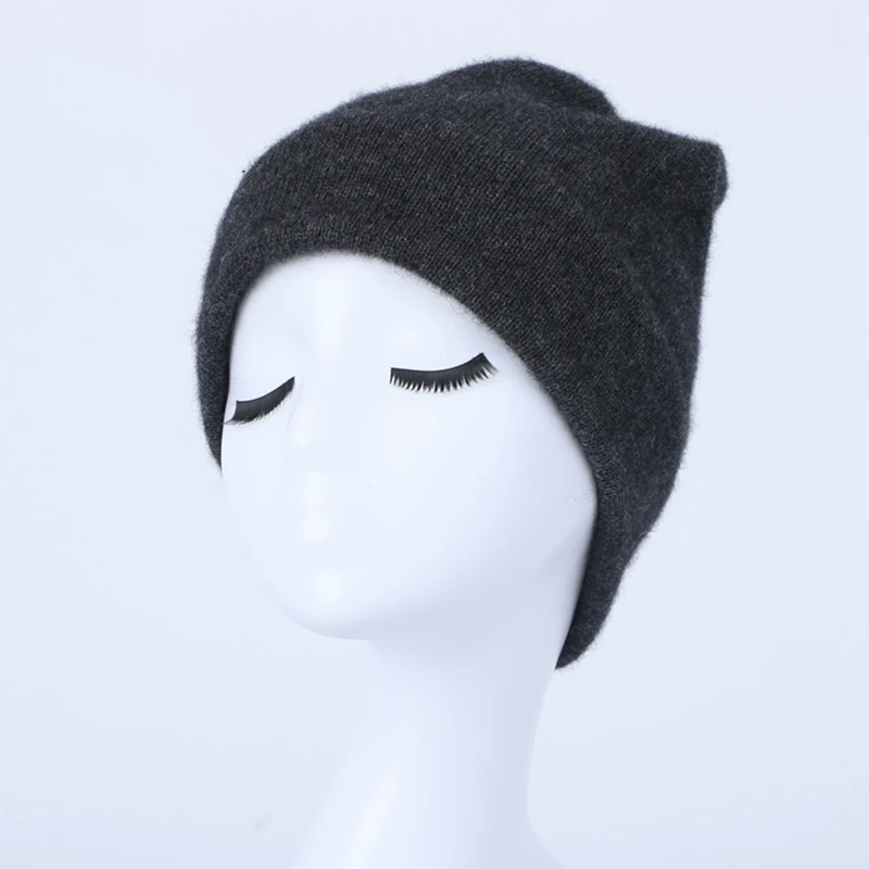 Simple Classic Pure 100% Wool Knitted Curling Heap Beanie Hat for Women and Men Male and Female High Quality for Autumn Winte, image 12