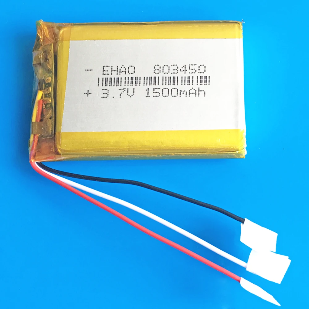 3.7V 1500mAh Lipo akumulator 803450 z 3 przewodami do rejestratora GPS DVD zestaw słuchawkowy Bluetooth e-book Camera Corsair Void Pro