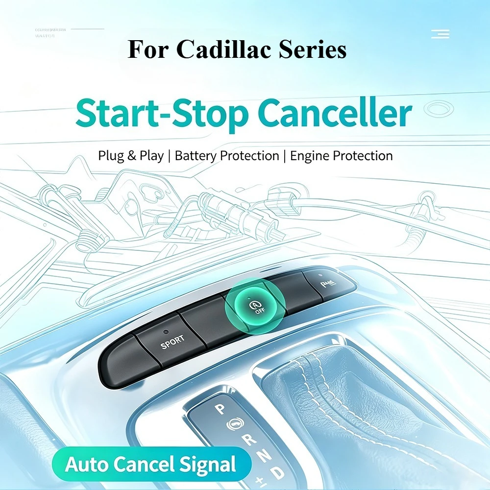 Car Auto Default Engine Disable Off Deactivation Start Stop Cable Adapter For Cadillac XT4 XT5 XT6 2024 CTS ATS CT6 Accessories