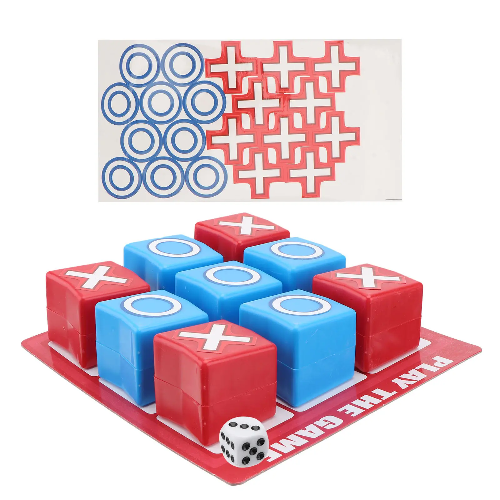 

1Set Board Game Toe Playset Family Interactive Fun Play Educational Puzzle Game for Home Room Decor