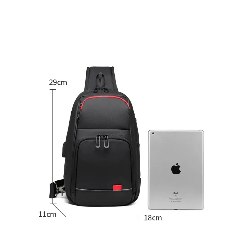 جديد الرجال حقيبة صدر للرجال الأعمال حقيبة كتف مفردة سعة كبيرة حقيبة كروسبودي تنفس حقيبة رياضية عادية