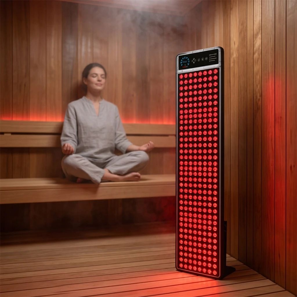Infrared LED Red Light Therapy Standing Sauna Panel IP65 Full Body Hybrid Use Blue Orange Red NIR Light Device