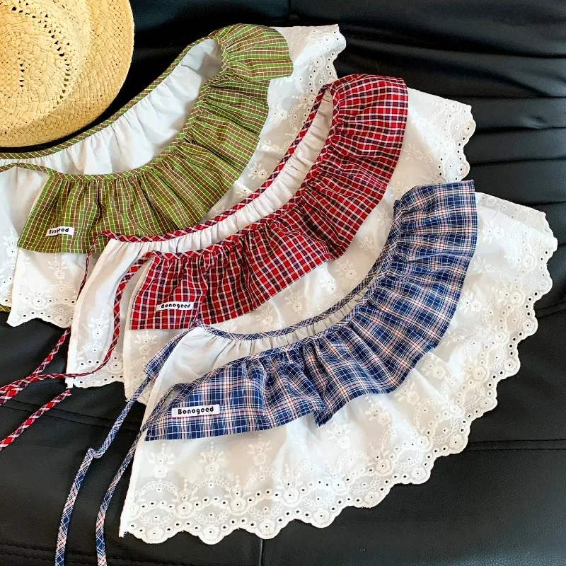 

Новый женский шарф с оборками и кружевным краем, модные многослойные юбка-брюки премиум-класса с эффектом многослойности