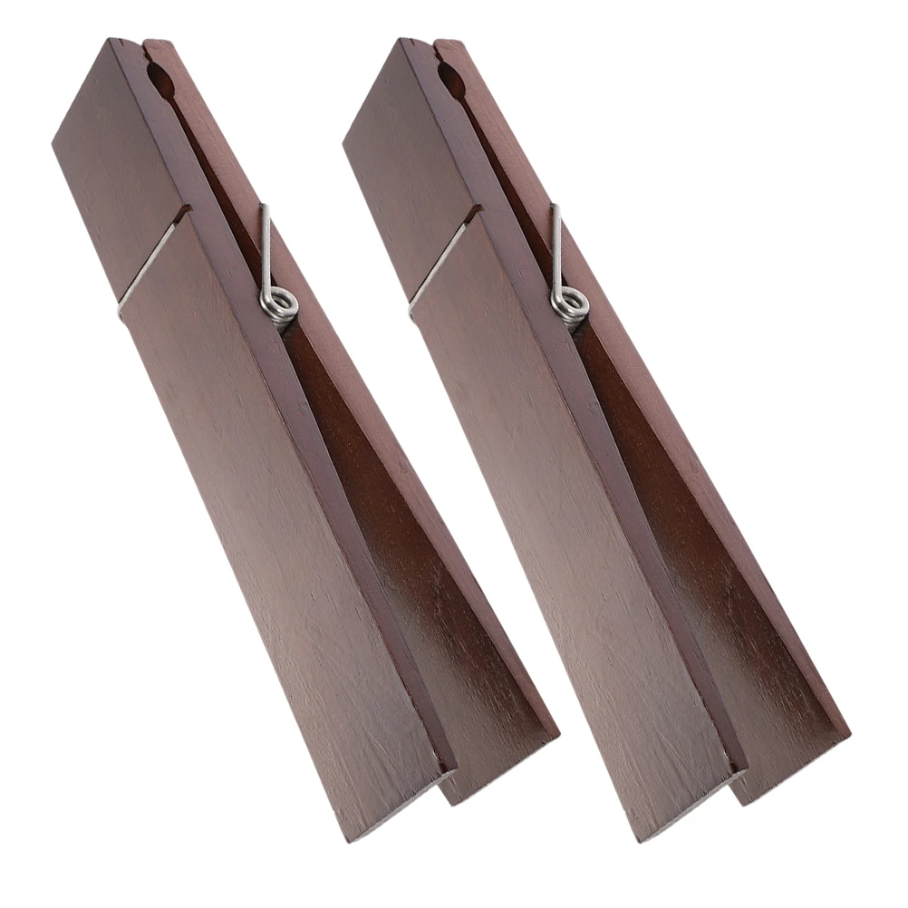 

2pcs Wooden Holder Towel Hooks Bathroom Wall Hooks Wood Clothespin Towel Holder Walnut Large Capacity Farmhouse Decor