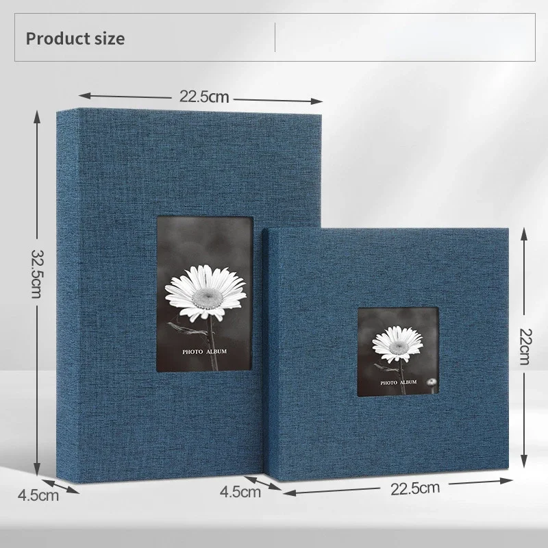 6inches Simple Linen Photo Album Insert Type Collection Picture Album Baby Growth Family Times Recording Supplies