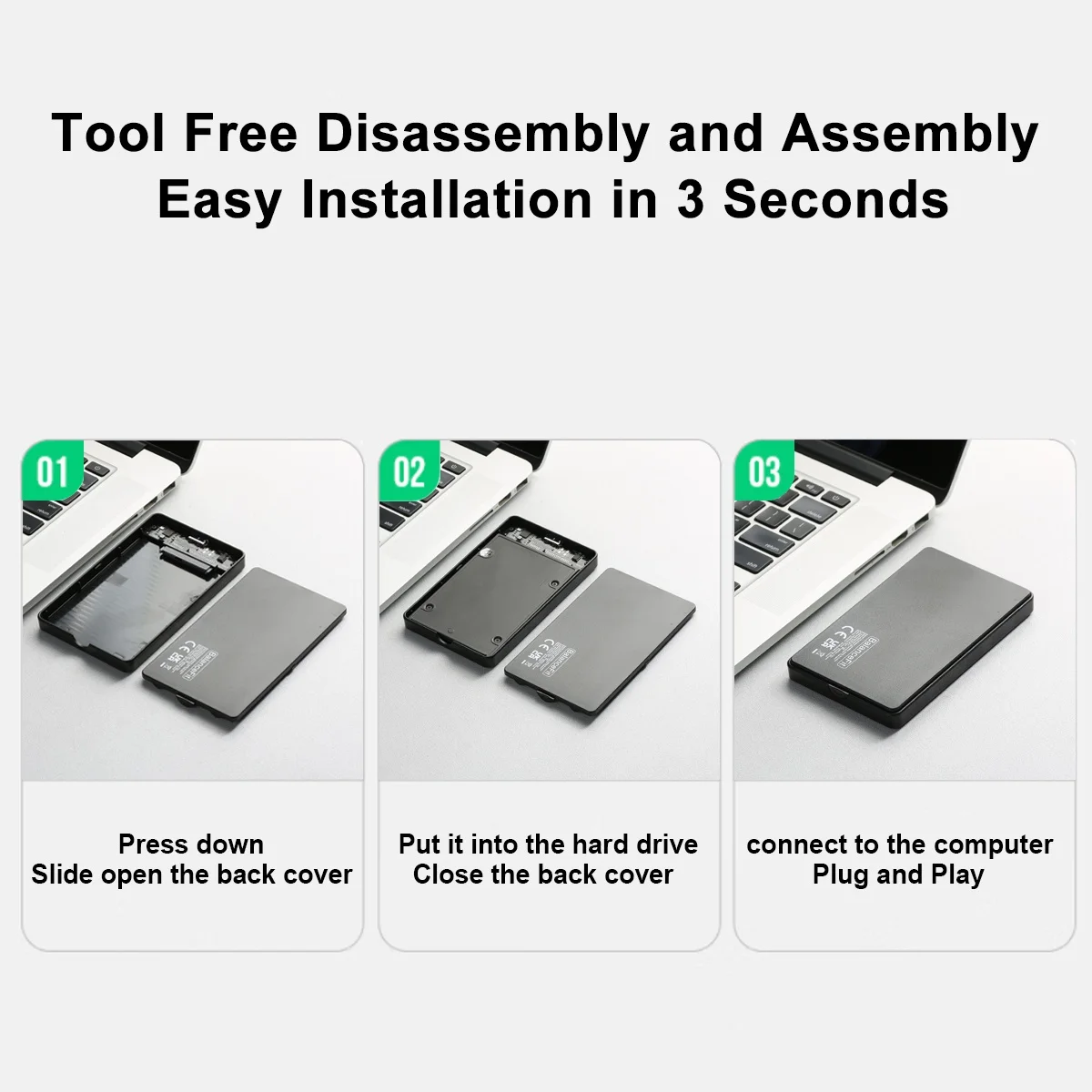 USB 3.0/USB 3.1 HDD الضميمة 2.5 بوصة SATA SSD حافظة القرص الصلب مع سرعة نقل 5Gbps المحمول الإسكان الخارجي صناديق القرص الصلب #6